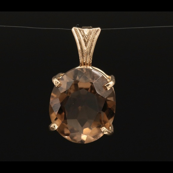 Jewelry - 14kt Smokey Quartz Pendant